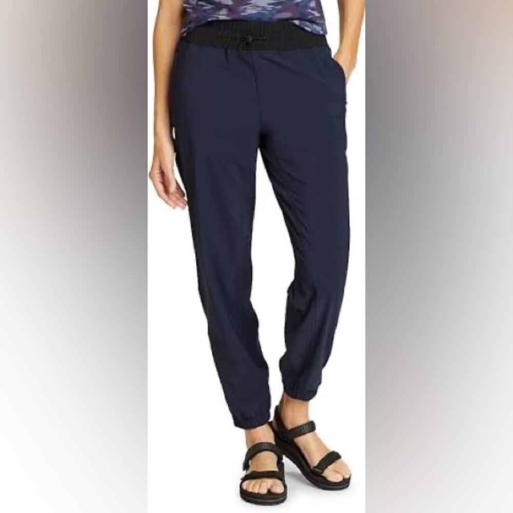 NWOT Eddie Bauer Women's ClimaTrail Joggers - 10, Dark Mulberry/Purple/Black